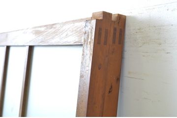 アンティーク建具　大正ロマンの雰囲気香るガラス戸2枚セット(引き戸)(R-062962)