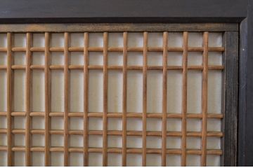 アンティーク建具　上品な和の趣を演出する障子帯戸4枚セット(引き戸、障子戸)(R-062964)
