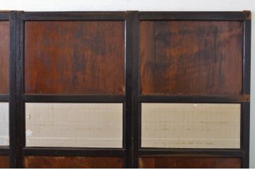 アンティーク建具　上品な和の趣を演出する障子帯戸4枚セット(引き戸、障子戸)(R-062964)