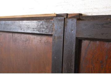 アンティーク建具　上品な和の趣を演出する障子帯戸4枚セット(引き戸、障子戸)(R-062964)