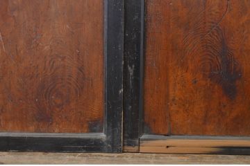 アンティーク建具　上品な和の趣を演出する障子帯戸4枚セット(引き戸、障子戸)(R-062964)