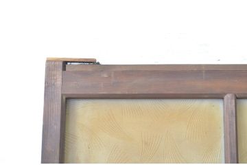 アンティーク建具　どこか懐かしい雰囲気漂う幅狭ガラス戸3枚セット(引き戸)(R-062966)