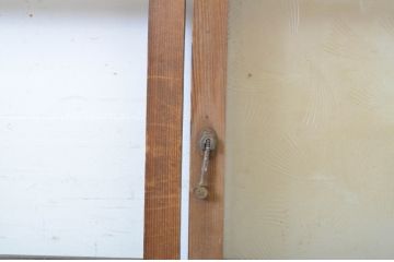 アンティーク建具　どこか懐かしい雰囲気漂う幅狭ガラス戸3枚セット(引き戸)(R-062966)