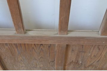 アンティーク建具　和の空間づくりにおすすめの玄関戸2枚セット(荒格子戸、引き戸、ガラス戸)(R-062967)