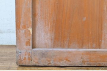 アンティーク建具　和の趣あふれる裏障子付き格子帯戸1枚(引き戸、格子戸)(R-062969)