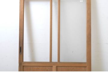 アンティーク建具　大正ロマンの雰囲気香るガラス戸1枚(引き戸)(R-062971)