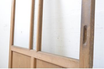 アンティーク建具　大正ロマンの雰囲気香るガラス戸1枚(引き戸)(R-062971)