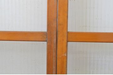 アンティーク建具　柔らかな印象のモールガラス引き戸2枚セット(ガラス戸)(R-062973)
