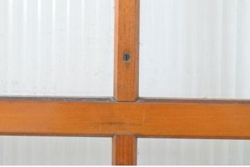 アンティーク建具　柔らかな印象のモールガラス引き戸2枚セット(ガラス戸)(R-062973)