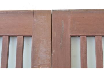 アンティーク建具　和の空間づくりにおすすめ!玄関戸2枚セット(荒格子戸、引き戸、ガラス戸)(R-062974)