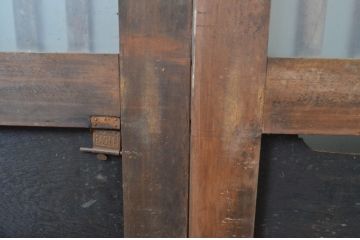 アンティーク建具　和の空間づくりにおすすめ!玄関戸2枚セット(荒格子戸、引き戸、ガラス戸)(R-062974)