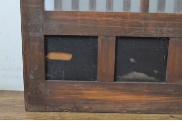 アンティーク建具　和の空間づくりにおすすめ!玄関戸2枚セット(荒格子戸、引き戸、ガラス戸)(R-062974)