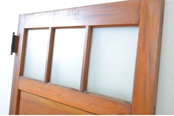 アンティーク建具　大正ロマン　古い洋館の鏡板欅(ケヤキ)材製ドア1枚(扉、木製扉、玄関ドア)(R-062976)
