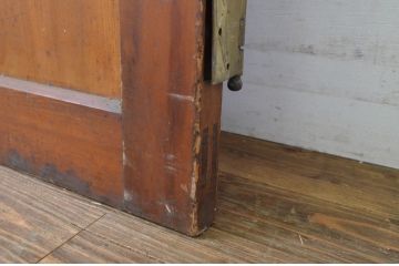 アンティーク建具　大正ロマン　古い洋館の鏡板欅(ケヤキ)材製ドア1枚(扉、木製扉、玄関ドア)(R-062976)