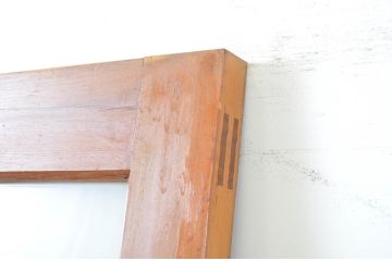 アンティーク建具　大正ロマン 古い洋館の鏡板欅(ケヤキ)材製ドア1枚 (扉、木製扉、玄関ドア)(R-062978)