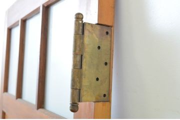 アンティーク建具　大正ロマン 古い洋館の鏡板欅(ケヤキ)材製ドア1枚 (扉、木製扉、玄関ドア)(R-062978)