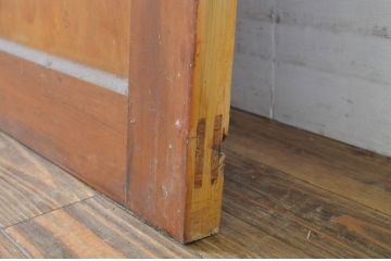 アンティーク建具　大正ロマン 古い洋館の鏡板欅(ケヤキ)材製ドア1枚 (扉、木製扉、玄関ドア)(R-062978)