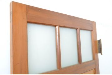 アンティーク建具　大正ロマン 古い洋館の鏡板欅(ケヤキ)材製ドア1枚 (扉、木製扉、玄関ドア)(R-062978)