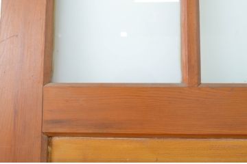 アンティーク建具　大正ロマン 古い洋館の鏡板欅(ケヤキ)材製ドア1枚 (扉、木製扉、玄関ドア)(R-062978)