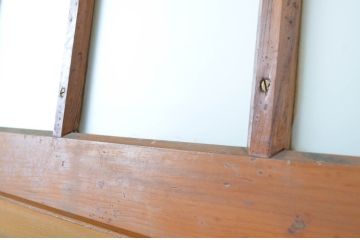 アンティーク建具　大正ロマン 古い洋館の鏡板欅(ケヤキ)材製ドア1枚 (扉、木製扉、玄関ドア)(R-062978)