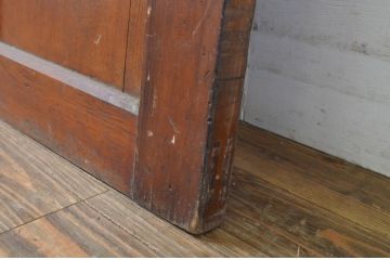 アンティーク建具　大正ロマン 古い洋館の鏡板欅(ケヤキ)材製ドア1枚 (扉、木製扉、玄関ドア)(R-062979)