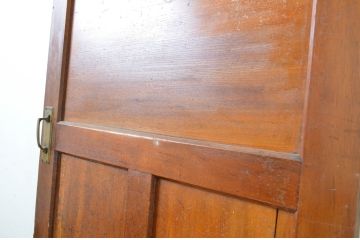 アンティーク建具　大正ロマン 古い洋館の鏡板欅(ケヤキ)材製ドア1枚 (扉、木製扉、玄関ドア)(R-062979)