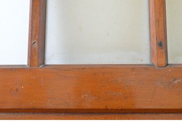 アンティーク建具　大正ロマン 古い洋館の鏡板欅(ケヤキ)材製ドア1枚 (扉、木製扉、玄関ドア)(R-062979)