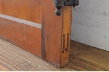 アンティーク建具　大正ロマン　古い洋館の鏡板欅(ケヤキ)材製ドア1枚(扉、木製扉、玄関ドア)(R-062980)