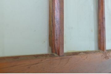 アンティーク建具　大正ロマン　古い洋館の鏡板欅(ケヤキ)材製ドア1枚(扉、木製扉、玄関ドア)(R-062980)
