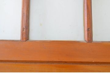 アンティーク建具　大正ロマン　古い洋館の鏡板欅(ケヤキ)材製ドア1枚(扉、木製扉、玄関ドア)(R-062980)