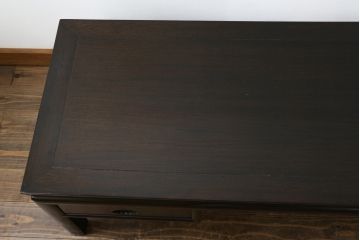 アジアンビンテージ　オリエンタルモダンな雰囲気を醸し出すローテーブル(ヴィンテージ、テレビ台、ローボード、文机、両袖机)(R-062983)