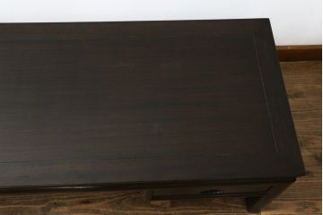 アジアンビンテージ　オリエンタルモダンな雰囲気を醸し出すローテーブル(ヴィンテージ、テレビ台、ローボード、文机、両袖机)(R-062983)