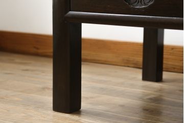 アジアンビンテージ　オリエンタルモダンな雰囲気を醸し出すローテーブル(ヴィンテージ、テレビ台、ローボード、文机、両袖机)(R-062983)