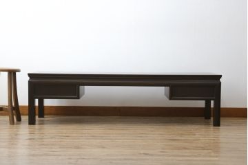 アジアンビンテージ　オリエンタルモダンな雰囲気を醸し出すローテーブル(ヴィンテージ、テレビ台、ローボード、文机、両袖机)(R-062983)