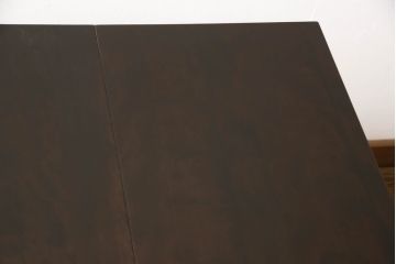 和製ビンテージ　松本民芸家具　M型バタフイ卓(角)　シックな色合いと凝った脚のデザインが魅力的なバタフライテーブル(エクステンションテーブル、ダイニングテーブル、4人掛け、2人掛け、4P、2P、ヴィンテージ)(定価約26万円)(R-062984)