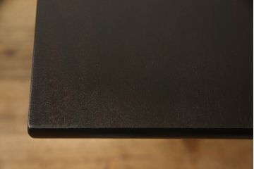 和製ビンテージ　松本民芸家具　M型バタフイ卓(角)　シックな色合いと凝った脚のデザインが魅力的なバタフライテーブル(エクステンションテーブル、ダイニングテーブル、4人掛け、2人掛け、4P、2P、ヴィンテージ)(定価約26万円)(R-062984)
