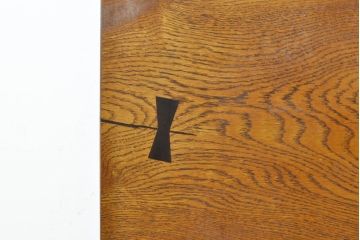 中古　岩手岩泉・純木家具　タモ材　木の温もり溢れる一枚板ローテーブル(食卓、座卓、センターテーブル)(R-062987)