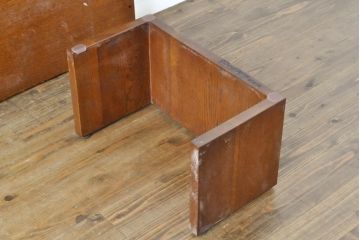 中古　岩手岩泉・純木家具　タモ材　木の温もり溢れる一枚板ローテーブル(食卓、座卓、センターテーブル)(R-062987)