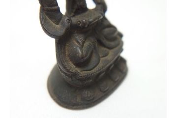江戸期　古い仏像など5点(置物、オブジェ、古銅、古玩、観音像、チベット像?)(R-062991)
