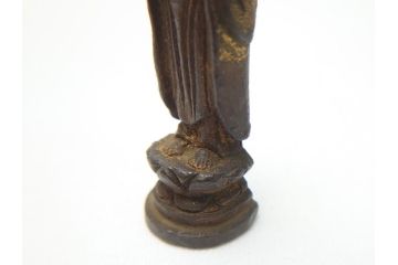 江戸期　古い仏像など5点(置物、オブジェ、古銅、古玩、観音像、チベット像?)(R-062991)