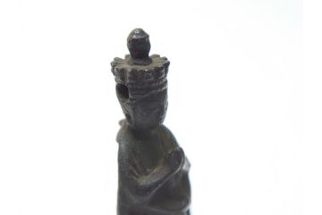 江戸期　古い仏像など5点(置物、オブジェ、古銅、古玩、観音像、チベット像?)(R-062991)
