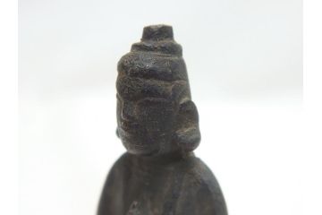  	江戸期　古い仏像など5点(置物、オブジェ、古銅、古玩、観音像、チベット像?)(R-062992)