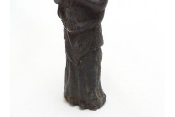  	江戸期　古い仏像など5点(置物、オブジェ、古銅、古玩、観音像、チベット像?)(R-062992)