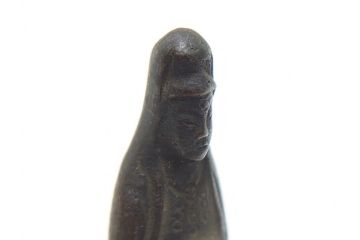  	江戸期　古い仏像など5点(置物、オブジェ、古銅、古玩、観音像、チベット像?)(R-062992)