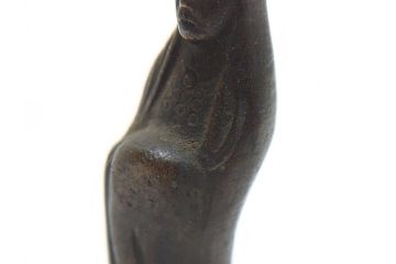  	江戸期　古い仏像など5点(置物、オブジェ、古銅、古玩、観音像、チベット像?)(R-062992)