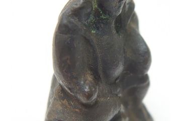  	江戸期　古い仏像など5点(置物、オブジェ、古銅、古玩、観音像、チベット像?)(R-062992)