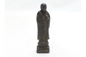  	江戸期　古い仏像など5点(置物、オブジェ、古銅、古玩、観音像、チベット像?)(R-062993)