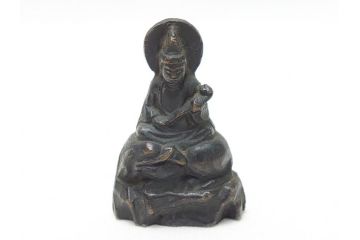  	江戸期　古い仏像など5点(置物、オブジェ、古銅、古玩、観音像、チベット像?)(R-062993)
