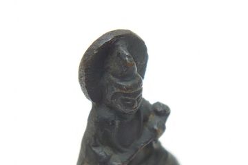  	江戸期　古い仏像など5点(置物、オブジェ、古銅、古玩、観音像、チベット像?)(R-062993)