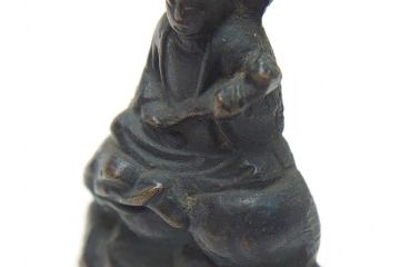  	江戸期　古い仏像など5点(置物、オブジェ、古銅、古玩、観音像、チベット像?)(R-062993)